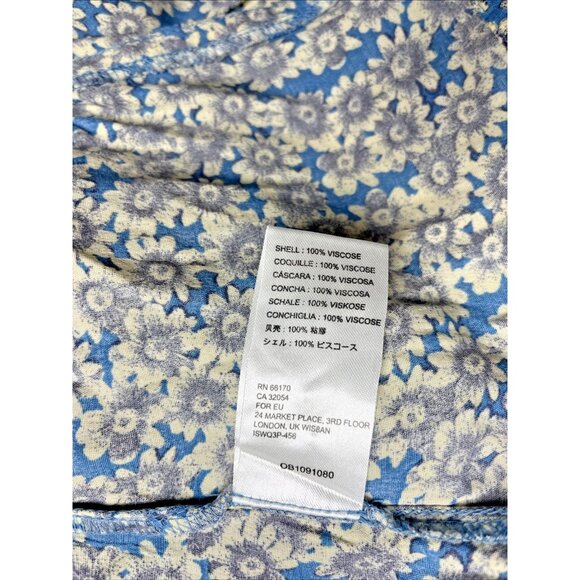 Free People Lace Up Minidress Size XS Boho Cottage Whimsy Floral Peasant Croquet - Picture 8 of 8